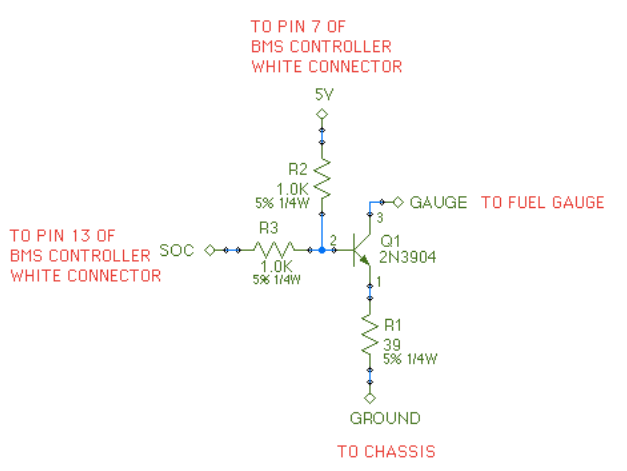 Fuel gauge adapter schematic